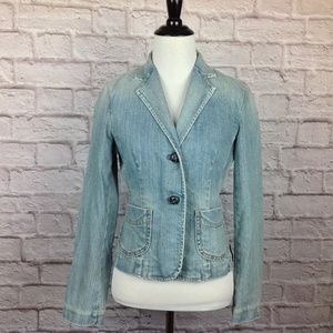Gap Jean Jacket Women 2 Denim Stretch Retro